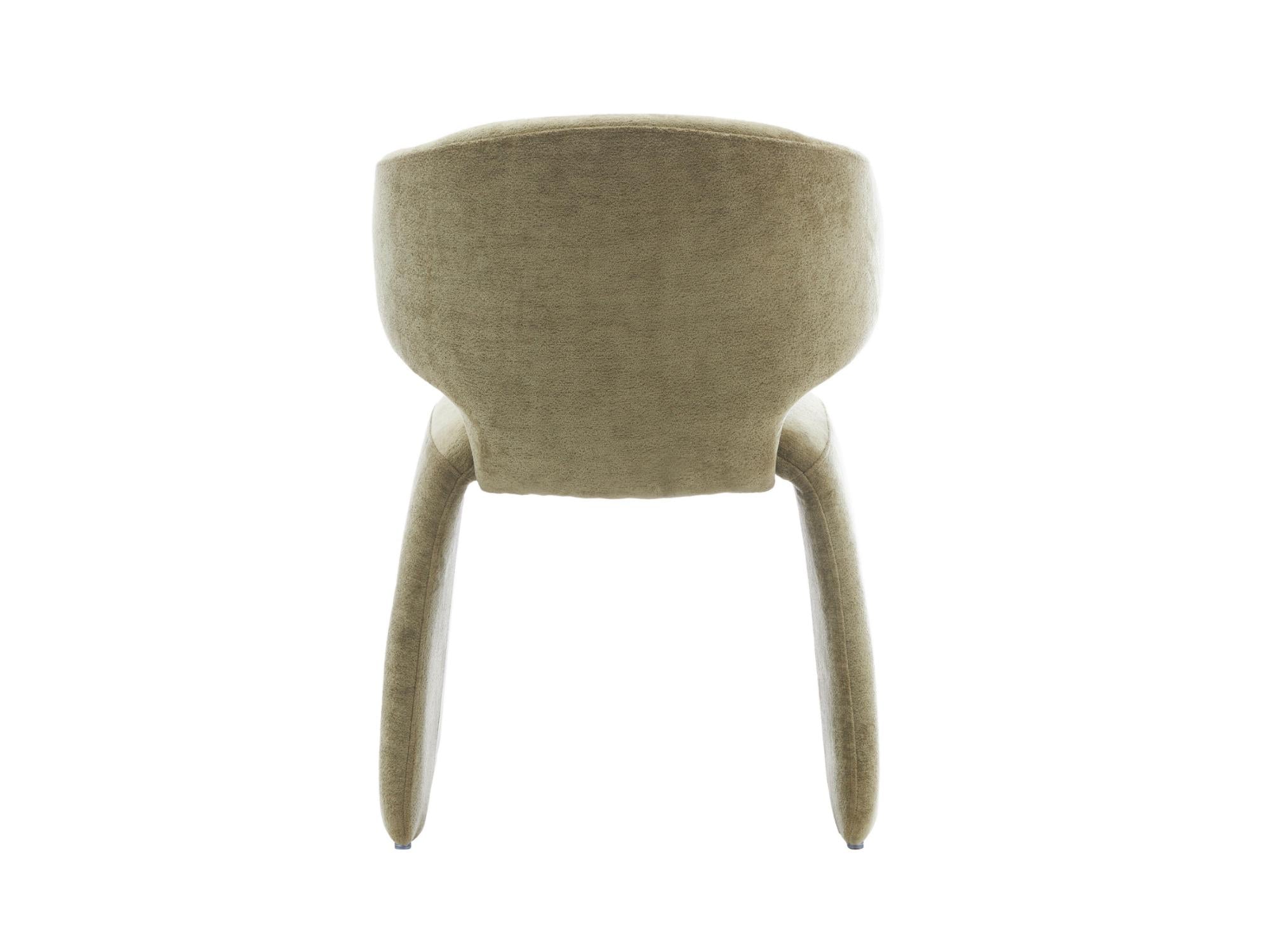 Helsinki Dining Chair – Olive | Textured Fabric Upholstery