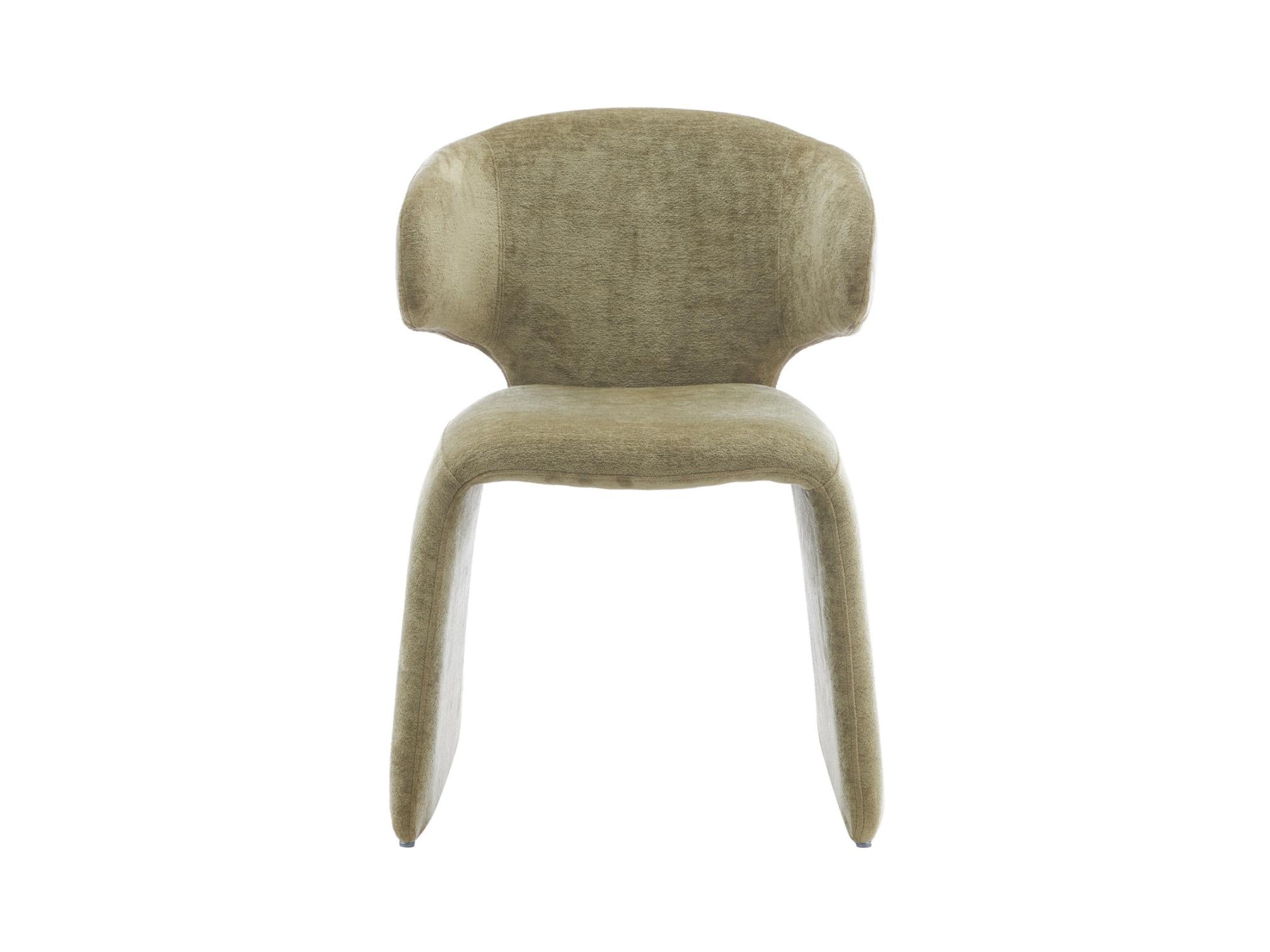 Helsinki Dining Chair – Olive | Textured Fabric Upholstery