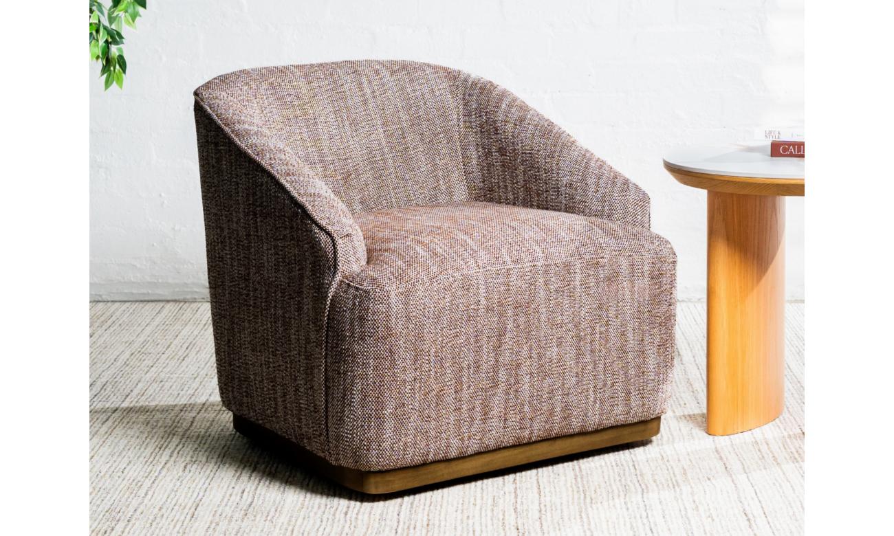 Austin Swivel Occasional Chair Chestnut