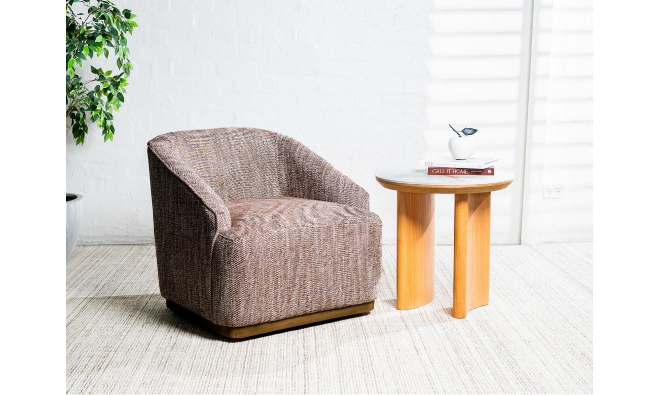 Austin Swivel Occasional Chair Chestnut