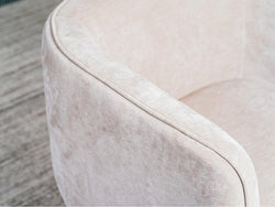 Chloe Swivel Occasional Chair – Latte | Chenille Fabric Upholstery