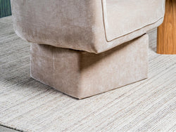 Chloe Swivel Occasional Chair – Latte | Chenille Fabric Upholstery