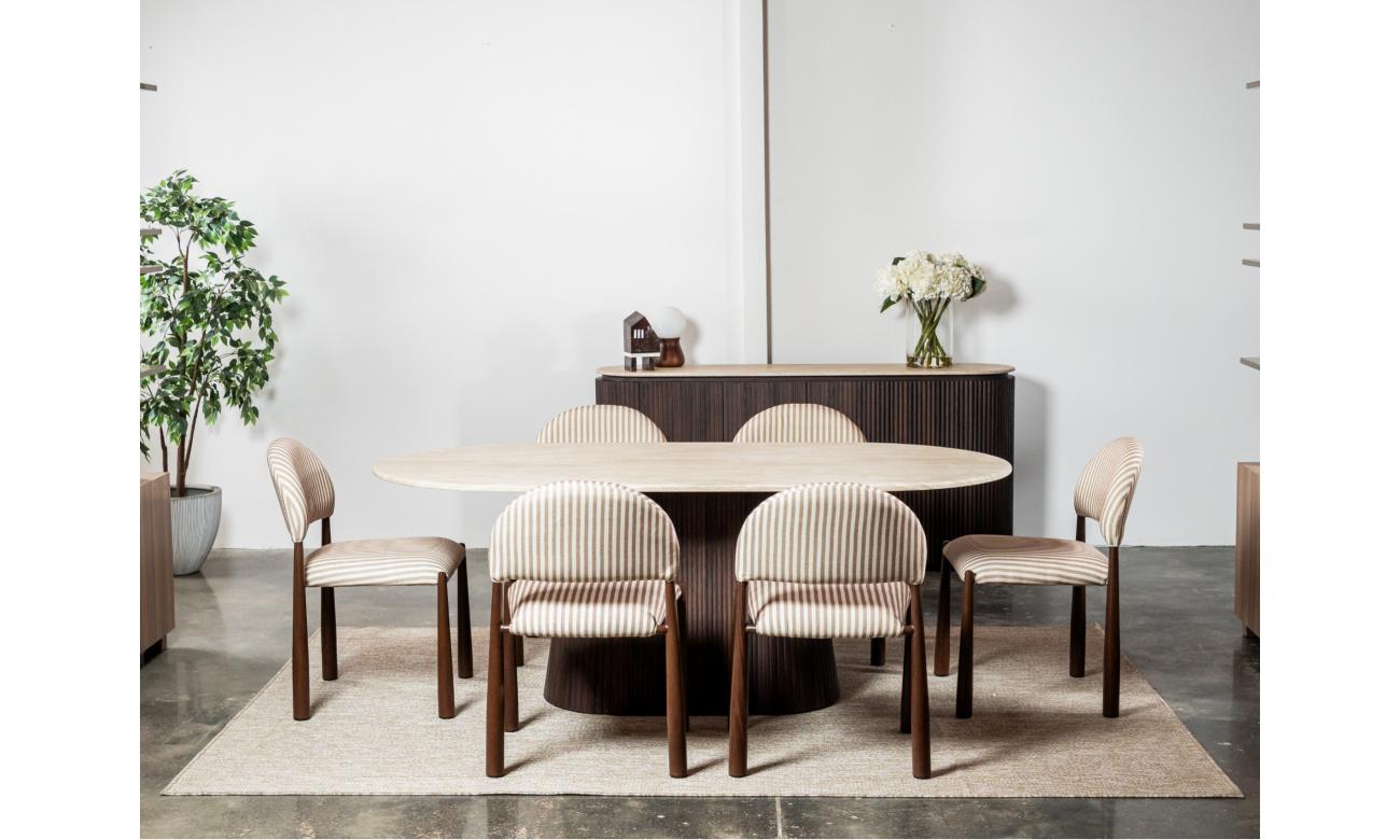 Crete Large Dining Table Travertine