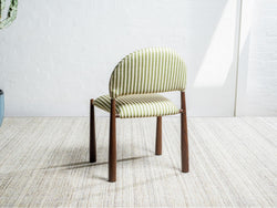 Egypt Dining Chair – Moss & Walnut | Fabric & Walnut-Effect Frame (Set of 2)