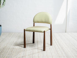 Egypt Dining Chair – Moss & Walnut | Fabric & Walnut-Effect Frame (Set of 2)