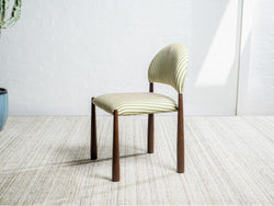 Egypt Dining Chair – Moss & Walnut | Fabric & Walnut-Effect Frame (Set of 2)