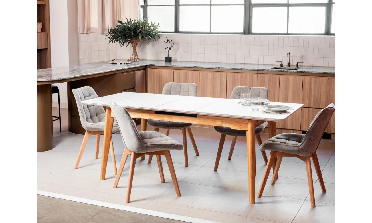 Forest Dining Chair Light Grey/ Natural (Set of 4)