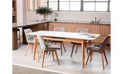 Forest Dining Chair Light Grey/ Natural (Set of 4)