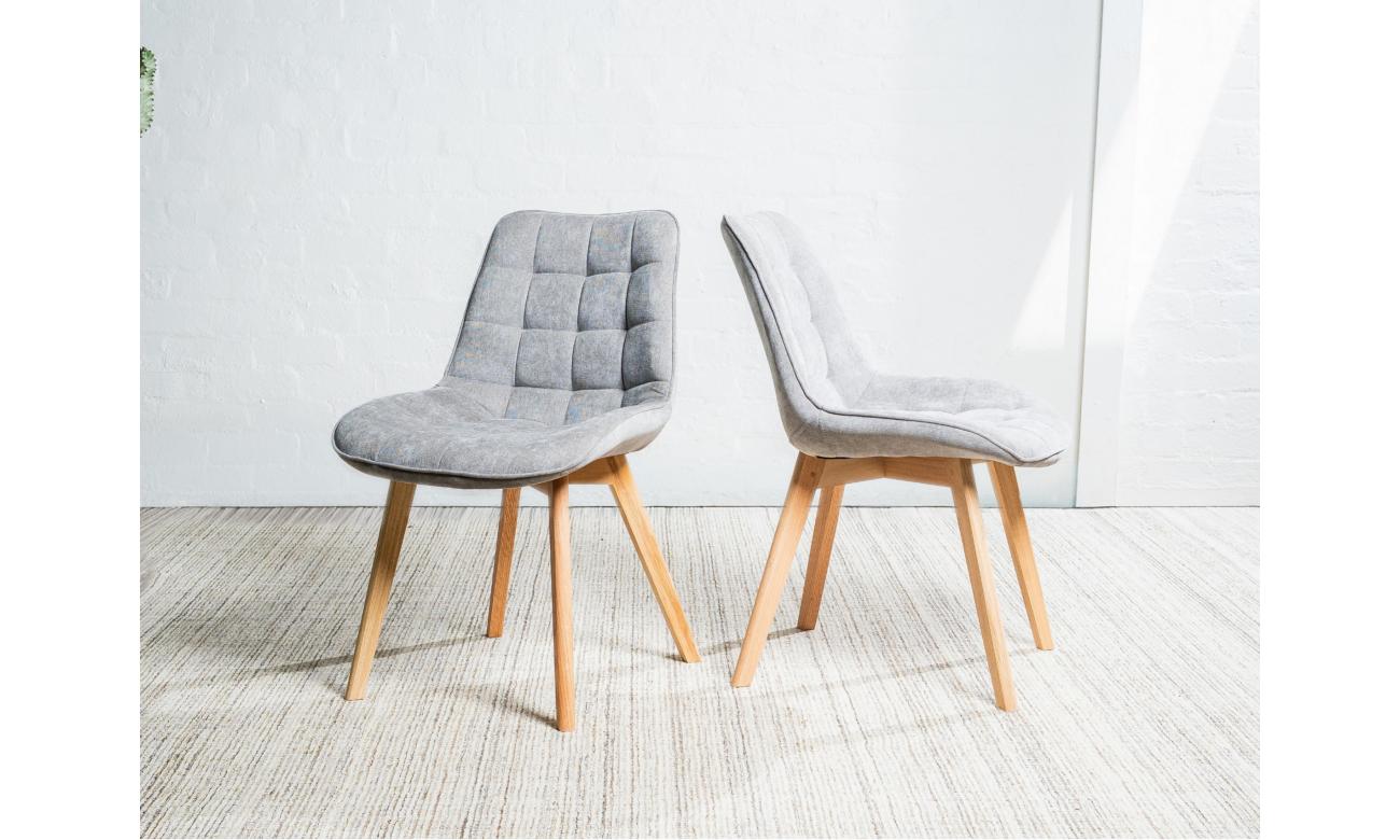 Forest Dining Chair Light Grey/ Natural (Set of 4)