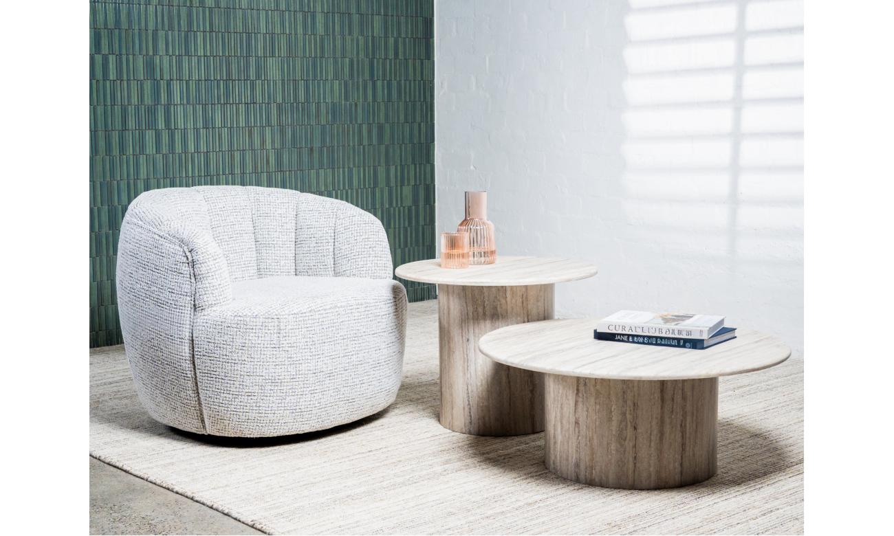 Seoul Side Table Grey Marble