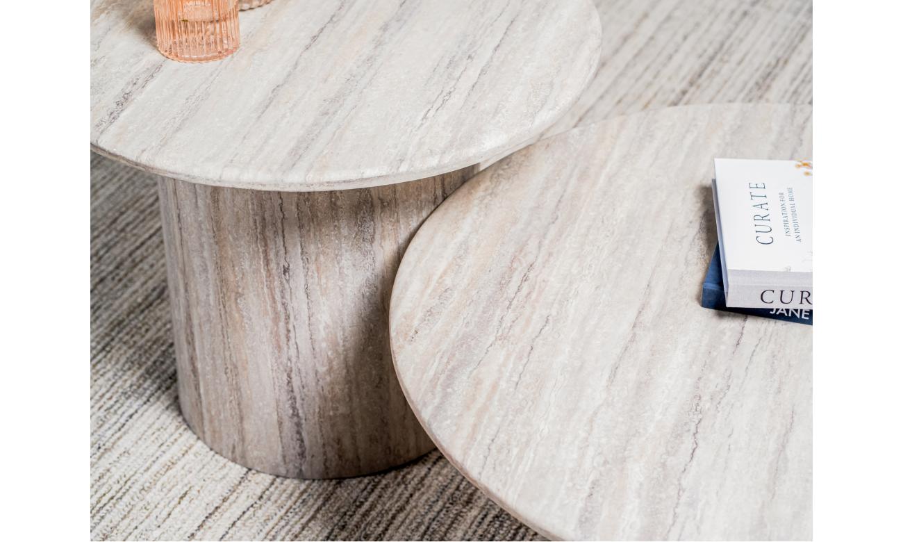 Seoul Side Table Grey Marble