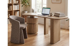 Trento Desk – Light Walnut | White Oak Veneer