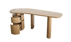 Trento Desk – Light Walnut | White Oak Veneer