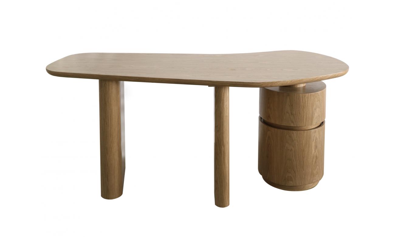 Trento Desk – Light Walnut | White Oak Veneer