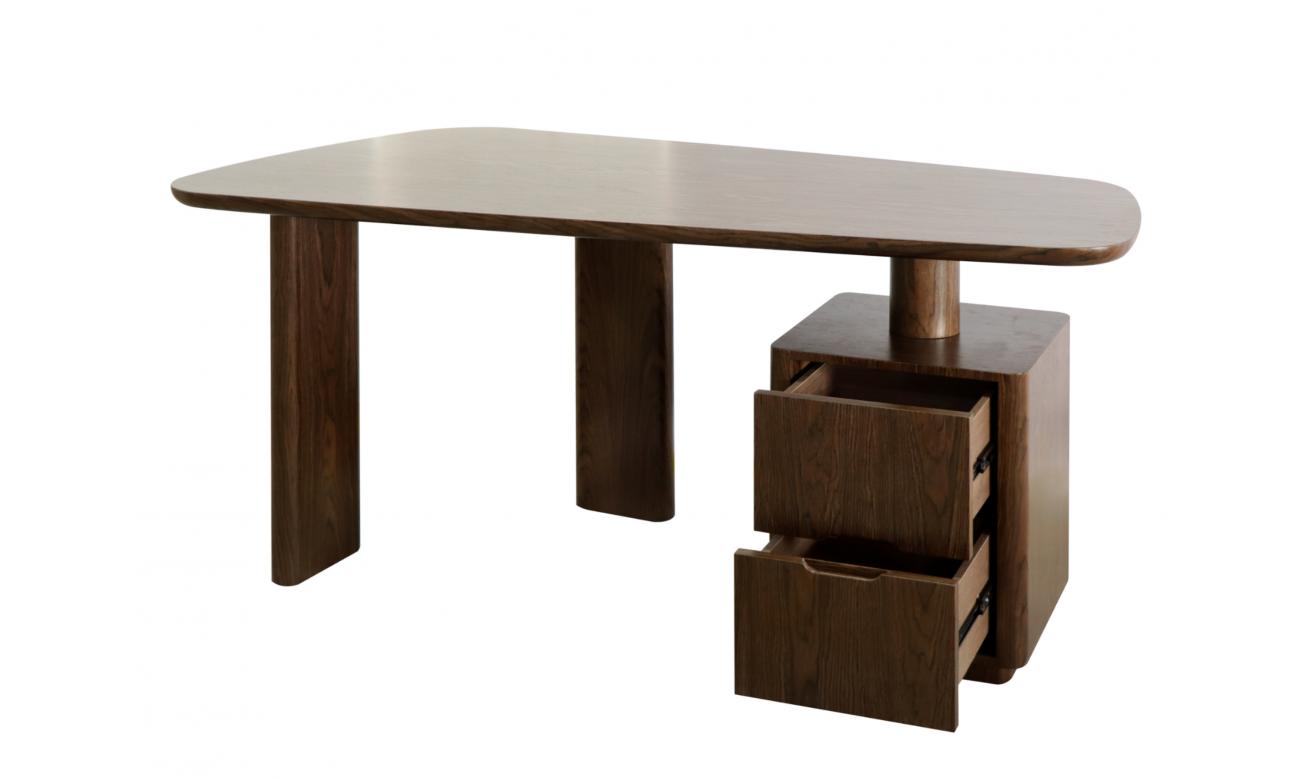 Urbino Desk – Dark Walnut | White Oak Veneer