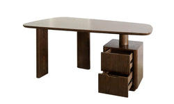 Urbino Desk – Dark Walnut | White Oak Veneer