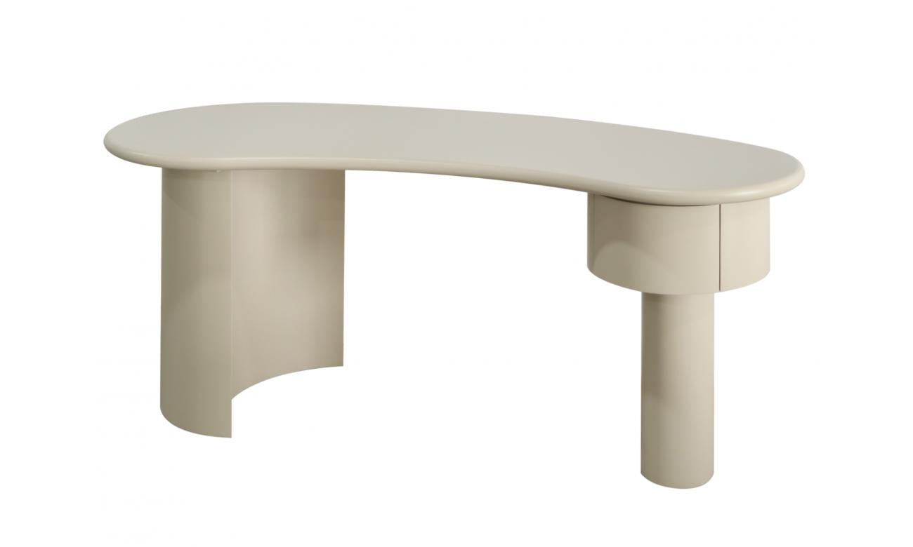 Macao Desk – Creamy Latte | Matte Polyurethane Finish