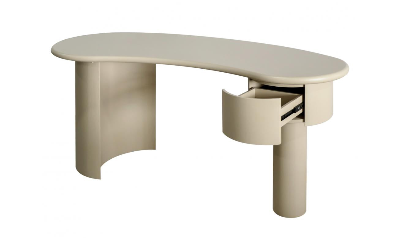 Macao Desk – Creamy Latte | Matte Polyurethane Finish