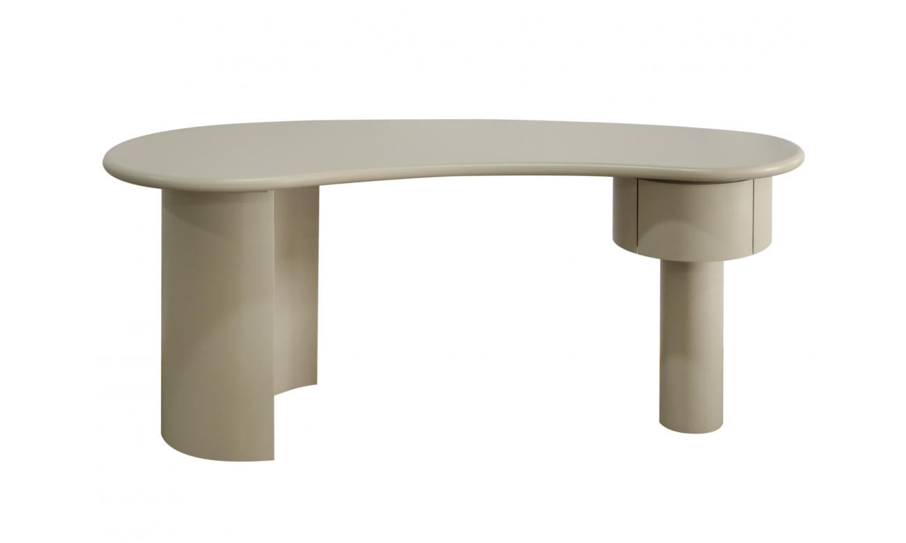 Macao Desk – Creamy Latte | Matte Polyurethane Finish