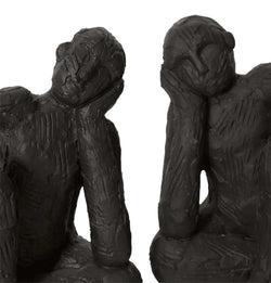 Thinking Man Bookends Set 2 - 14 x 12 x 17cm