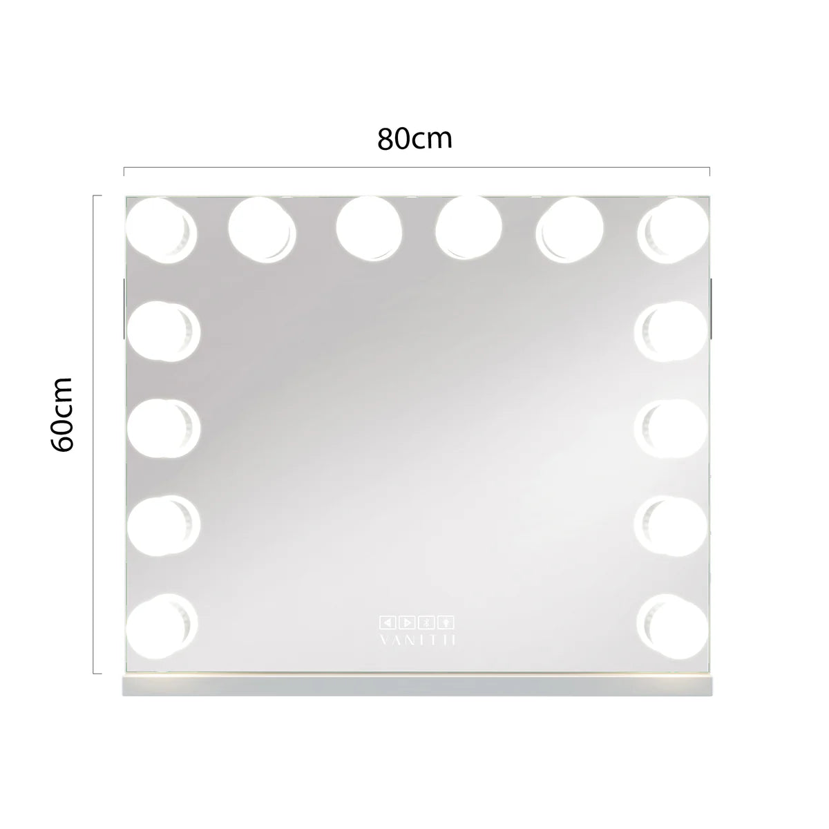 Marilyn Hollywood Vanity Mirror Pro - Tabletop or Wall Mount Vanity Mirror 80 x 60cm