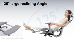 Alpha High Back Ergonomic Mesh Chair – Black Frame with Footrest