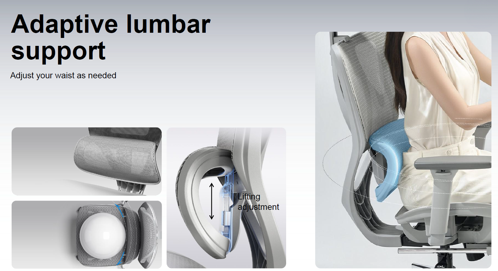 Alpha High Back Ergonomic Mesh Chair – Black Frame with Footrest