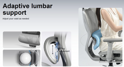 Alpha High Back Ergonomic Mesh Chair – Black Frame with Footrest