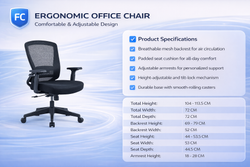 Alto Ergo Mesh Chair with Foam Seat – by FC