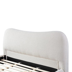 CBD8149-YO King Bed Frame - Cream White Boucle - Furniture Castle