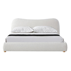 CBD8149-YO King Bed Frame - Cream White Boucle - Furniture Castle
