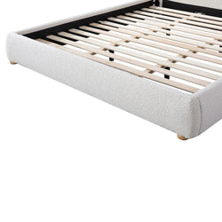 CBD8149-YO King Bed Frame - Cream White Boucle - Furniture Castle