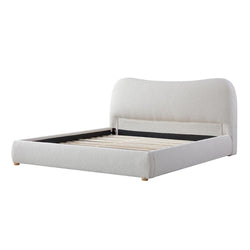 CBD8149-YO King Bed Frame - Cream White Boucle - Furniture Castle