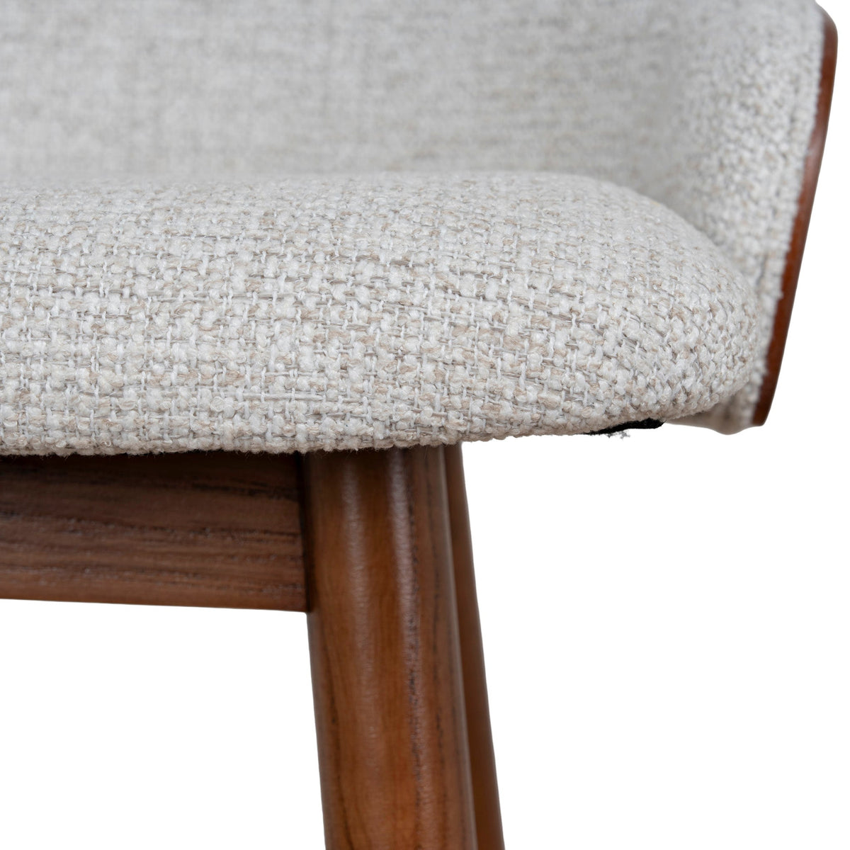 Ceilo 65cm Walnut Bar Stool - Verona Ivory