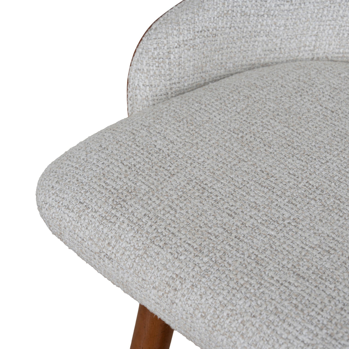 Ceilo 65cm Walnut Bar Stool - Verona Ivory