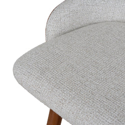 Ceilo 65cm Walnut Bar Stool - Verona Ivory
