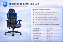 Breezy DuoFlex Synchronized Ergonomic Gaming Mesh Chair– by FC