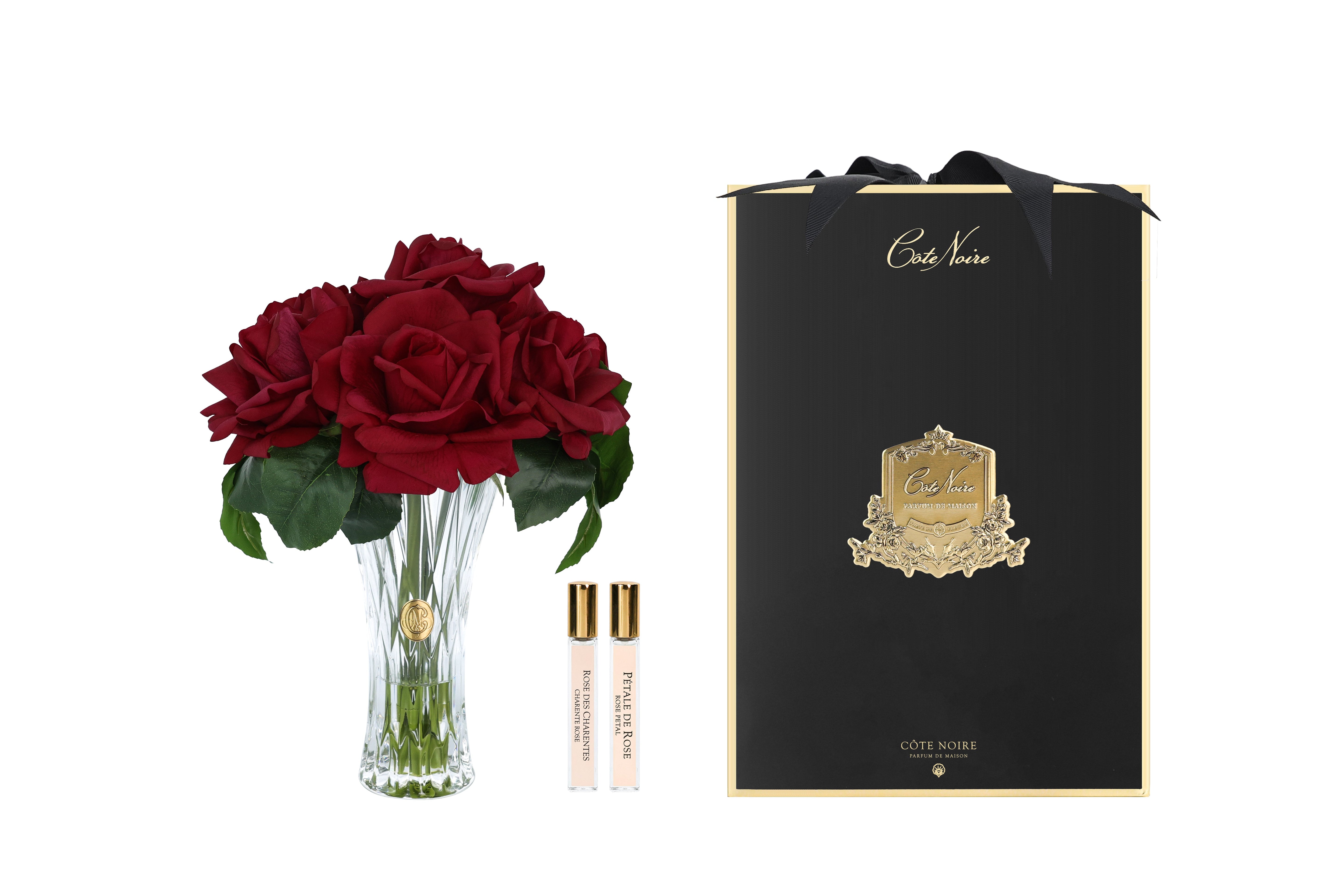 NEW - Cote Noire - Charente Seven Rose in Carmine Red - Gold/Black Box - CH7R04