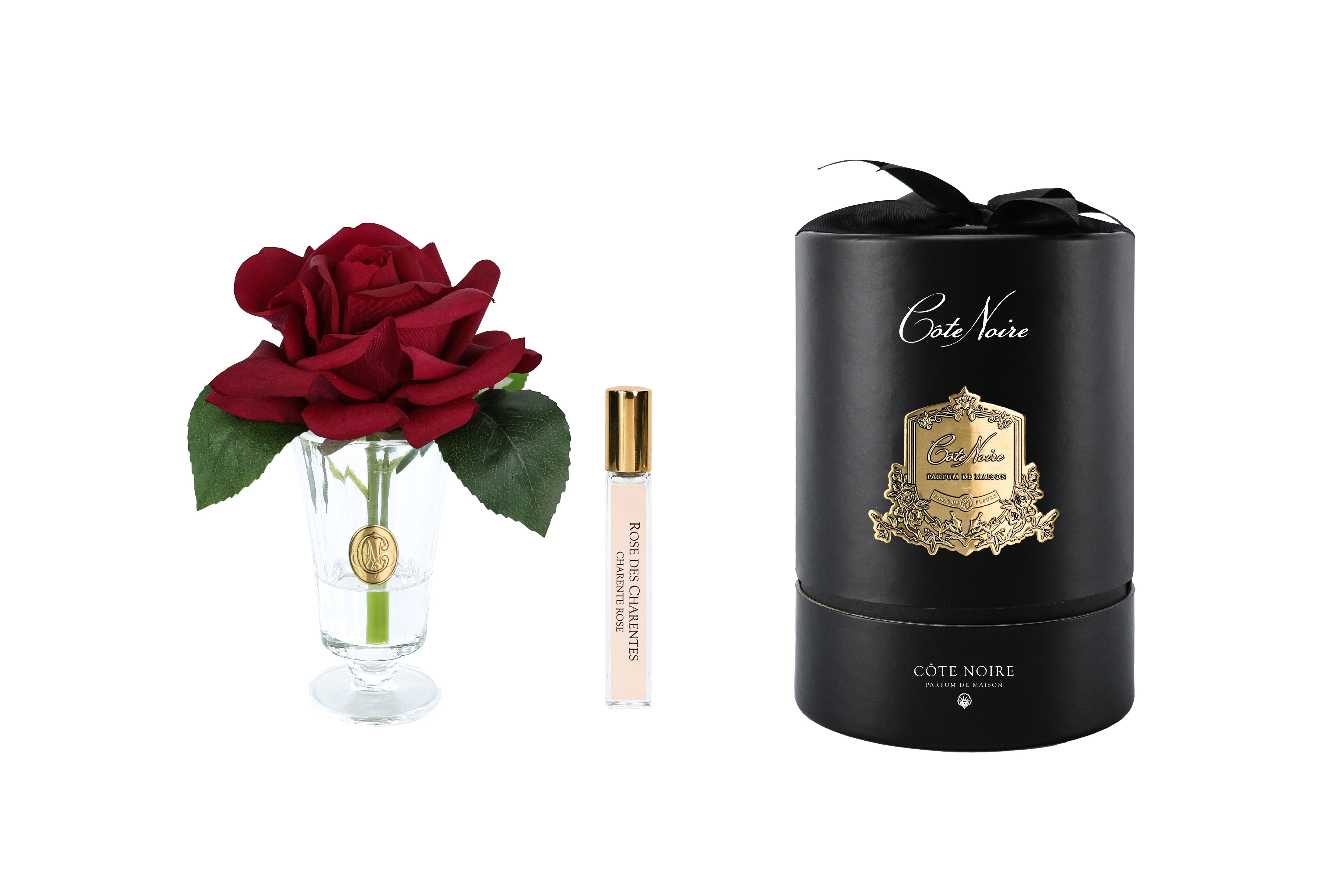 NEW - Cote Noire - Charente Rose in Red - Gold/Black Box - CHR04