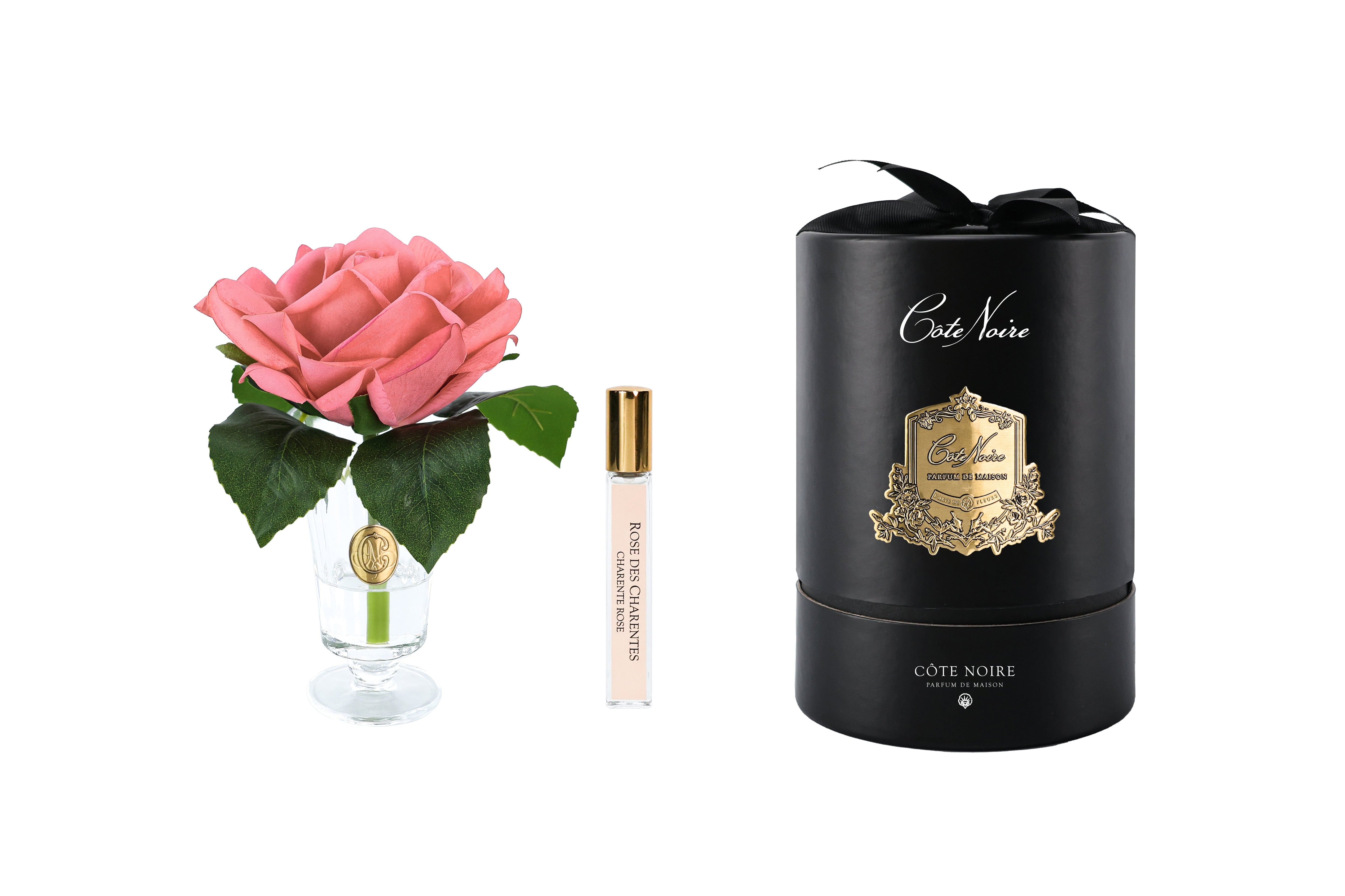 NEW - Cote Noire - Charente Rose in White Peach - Gold/Black Box - CHR05