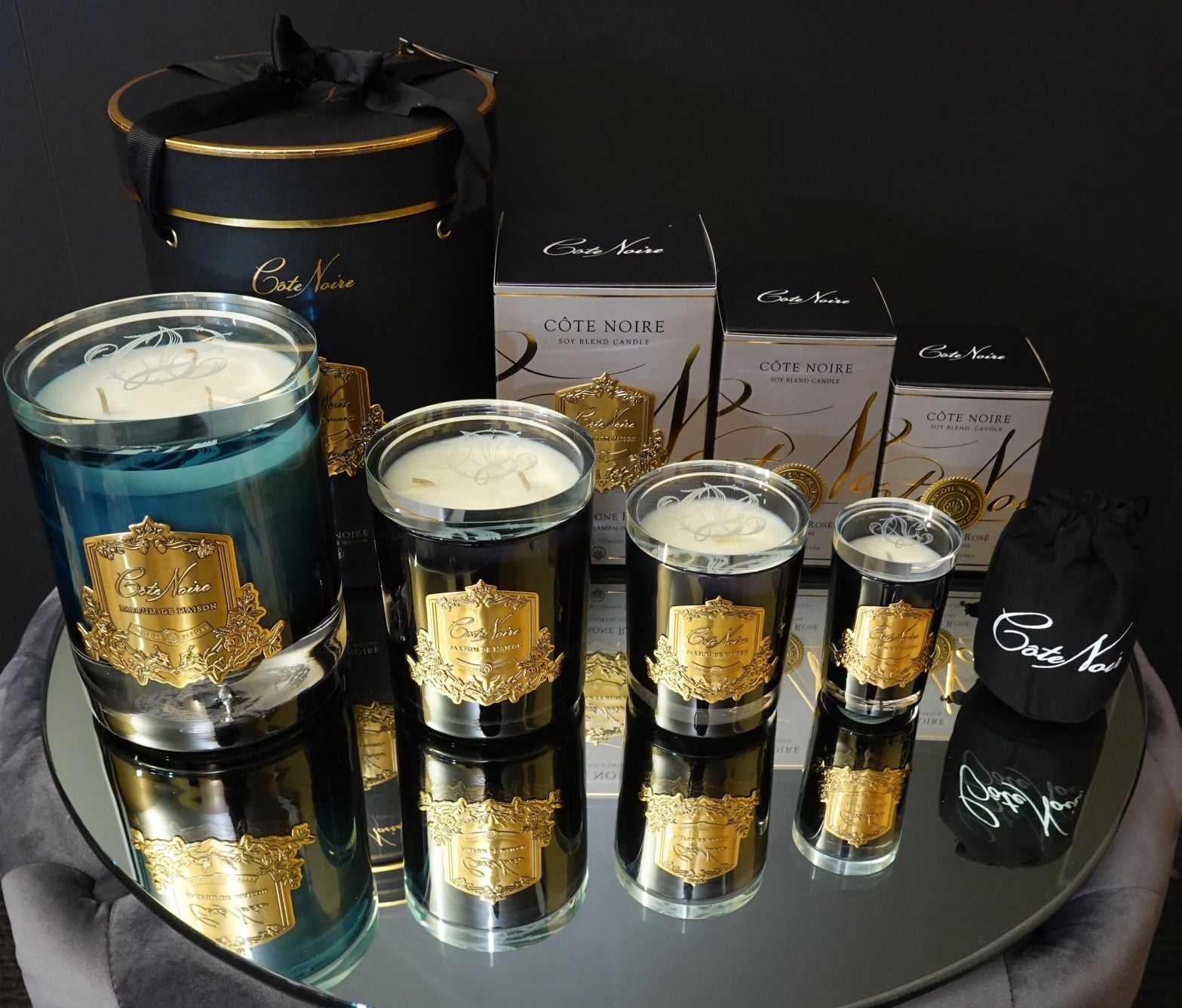 Cote Noire-Pink Champagne - Gold Badge Candles