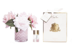 Cote Noire Herringbone Flower Pink - Pink Roses - HCF03