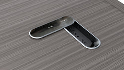 Phantom Grand Executive Desk 2.4m – Ebony & Elegance Grey With LED Panel
