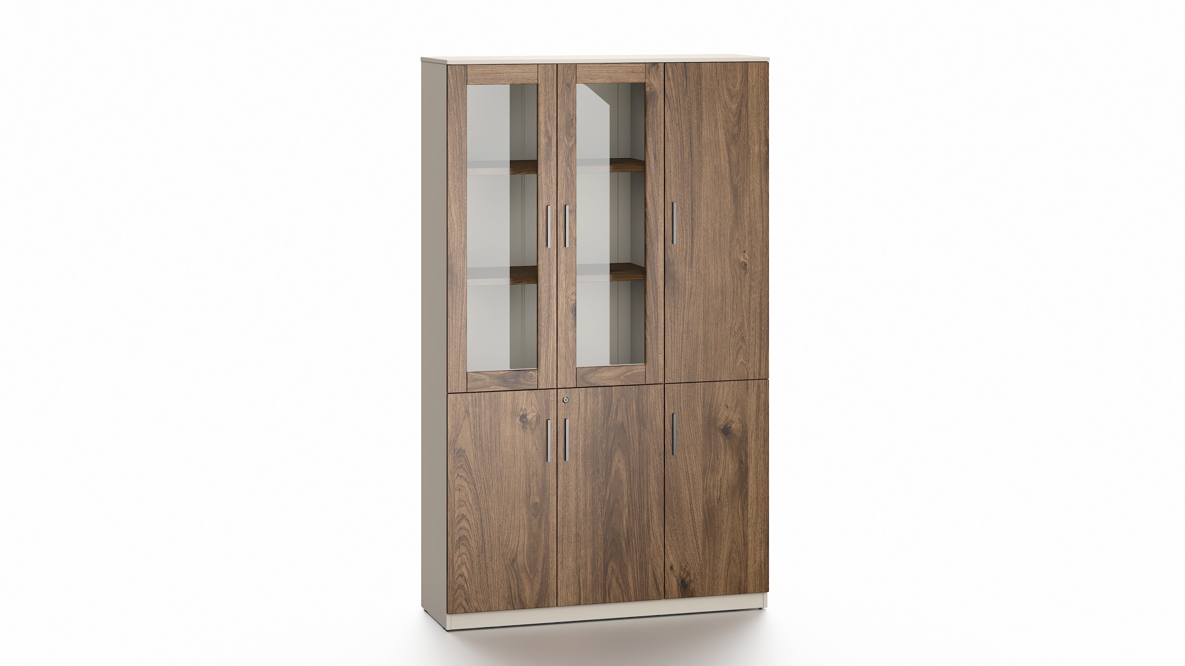 Empire File Cabinet 1.2m – Verge Walnut & Elegance Grey
