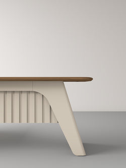 Flinders Conference Table 3.6m x 1.4m Walnut & Elegance Grey–With Wire Management System