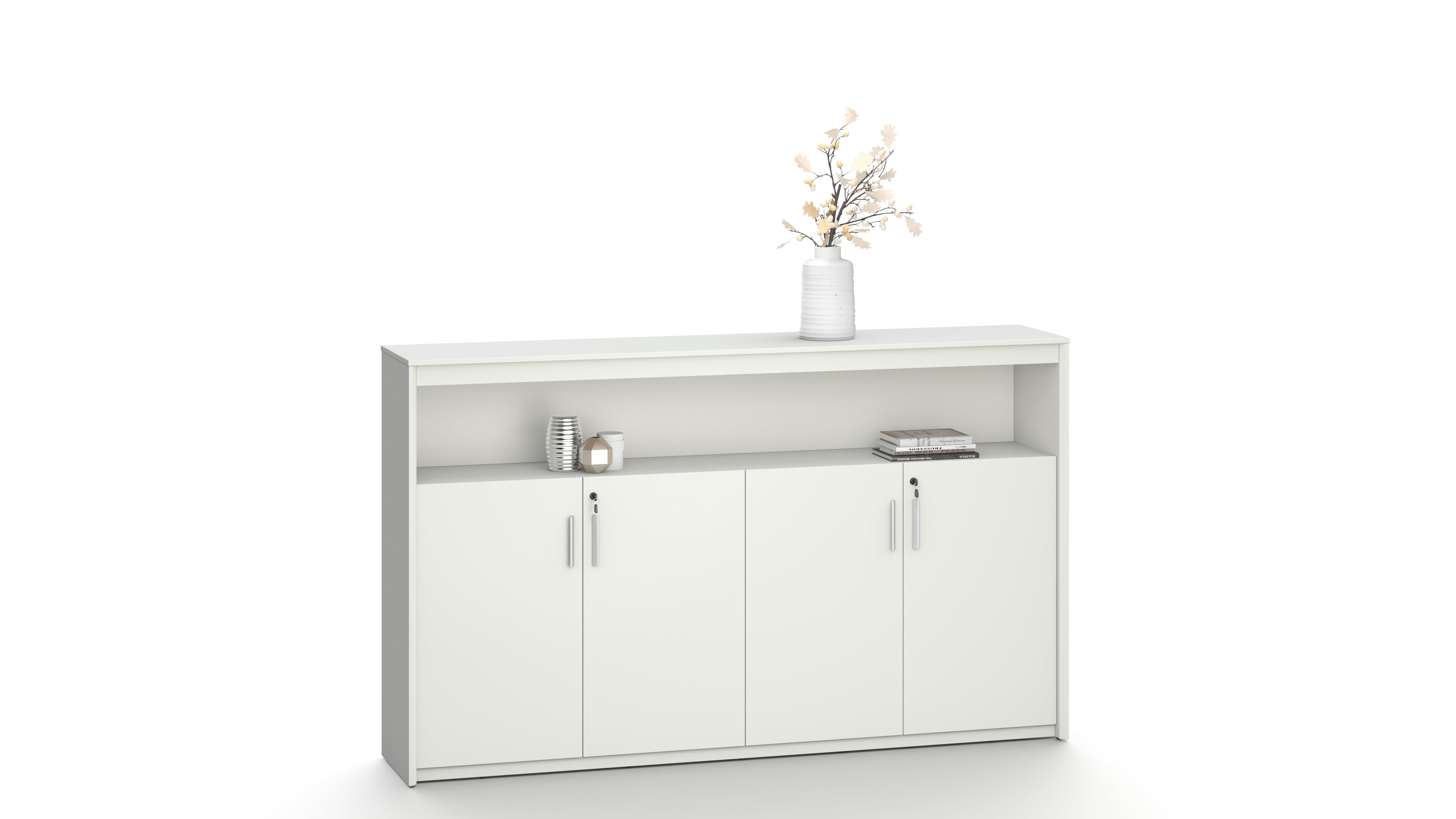 Nova File Cabinet 2.0m -White & Grey