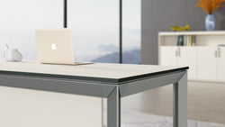 Nova Executive Desk 1.6m -White & Grey