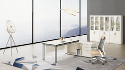 Nova Executive Desk 1.6m -White & Grey