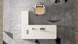 Nova Executive Desk 1.6m -White & Grey