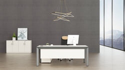 Nova Office Desk 1.6m -White & Grey